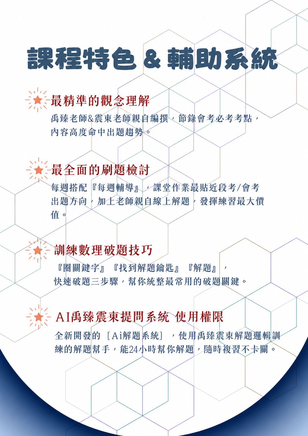 國三進度班課程特色與輔助系統